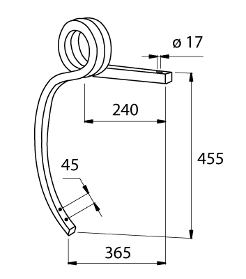 MOLLA QUADRA 25X25 SINISTRA