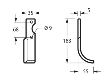 ZAPPETTA PER BENASSI RL50-12 BL 55 PIATTO 35x5 MM - 11 -