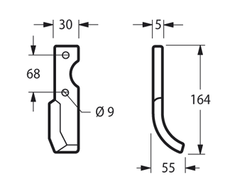 ZAPPETTA PER BENASSI RT10 PIATTO 30x5 MM ARCO - 17 -