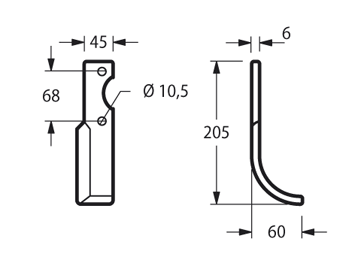 ZAPPETTA BENASSI S.300 PIATTO 45x6 MM - 30 -