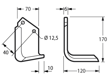 ZAPPETTA FRESATRICE BREVIGLIERI B1-BS 125 PIATTO 70x6 MM SQUADRO  - 4 -