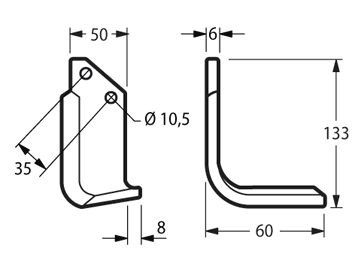 ZAPPETTA FRESATRICE BREVIGLIERI MBE PIATOO 50x6 MM SQUADRO - 13 -