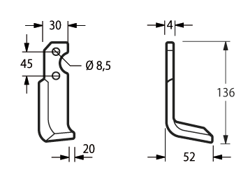 ZAPPETTA PER BRUMI PULCE PIATTO 30x4MM SQUADRO - 21 -