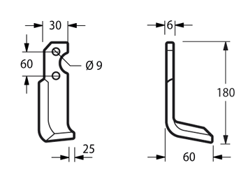 ZAPPETTA PER BRUMI KLEINE PIATTO 30x6 MM SQUADRO - 22 -