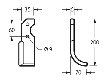 ZAPPETTA PER BRUMI MAXI ARCO PIATTO 35x6 MM - 25 -