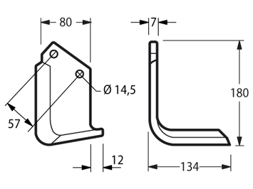 ZAPPETTA FRESATRICE CELLI E, F, HV, E, HF PIATTO 80x7 MM SQUADRO