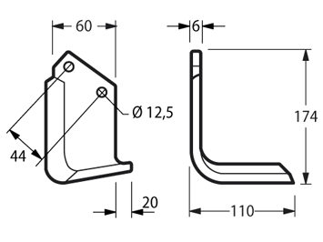 ZAPPETTA FRESATRICE CELLI AL-BA-HBA-FBA PIATTO 60x6 MM SQUADRO - 14 -