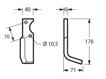 ZAPPETTA GOLDONI FRESA F21 TIPO CORTO PIATTO 40x6 MM SQUADRO