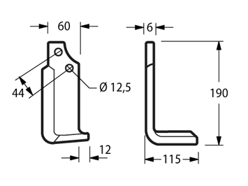 ZAPPETTA FRESATRICE MASCHIO A PIATTO 60x6 MM SQUADRO - 2 -