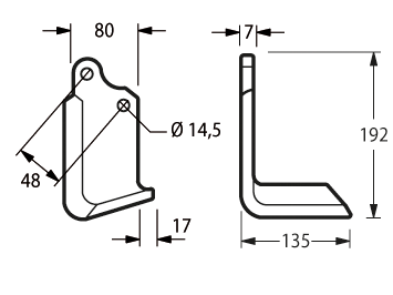 ZAPPETTA FRESATRICE MASCHIO U-US-UZ PIATTO 80x7 MM SQUADRO - 38 -