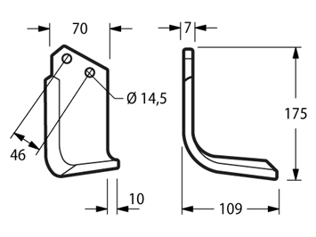 ZAPPETTA FRESATRICE MURATORI LUNGA PIATTO 70x7 MM SQUADRO - 5 -