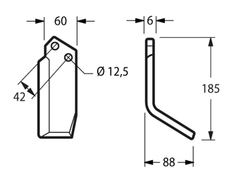 ZAPPETTA PASQUALI NF 592/598 PIATTO 60x6 MM SQUADRO