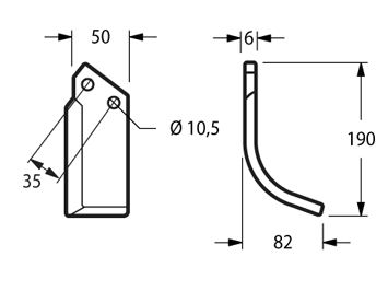 ZAPPETTA PER VALPADANA VMC15 PIATTO 50x6 MM ARCO - 4 -