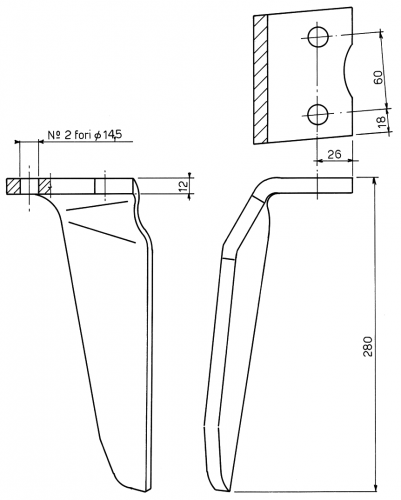 DENTE HOWARD-ROTAVATOR 100X12