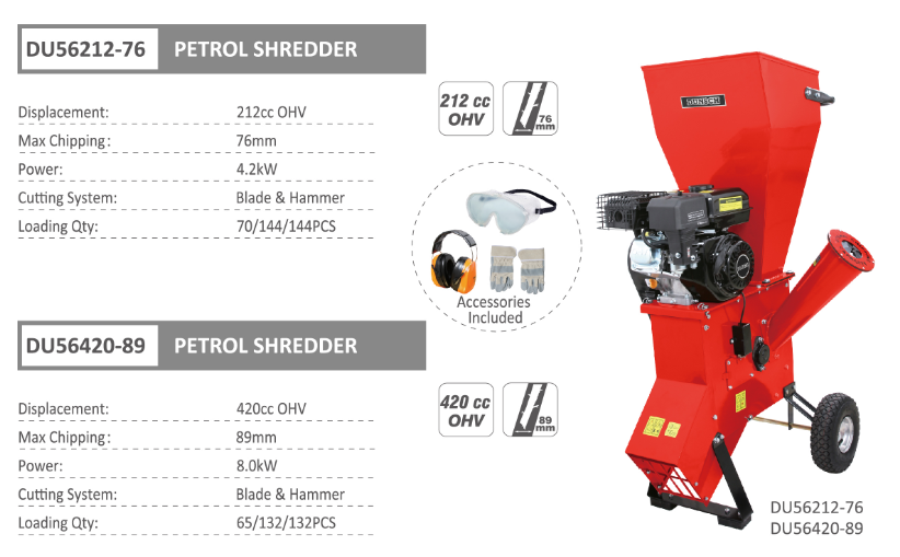 BIOTRITURATORI Biotrituratore con motore a scoppio 212 cc OHV - DUNSCH - DU56212-76